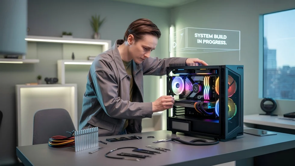 Sedang Merakit komponen pc